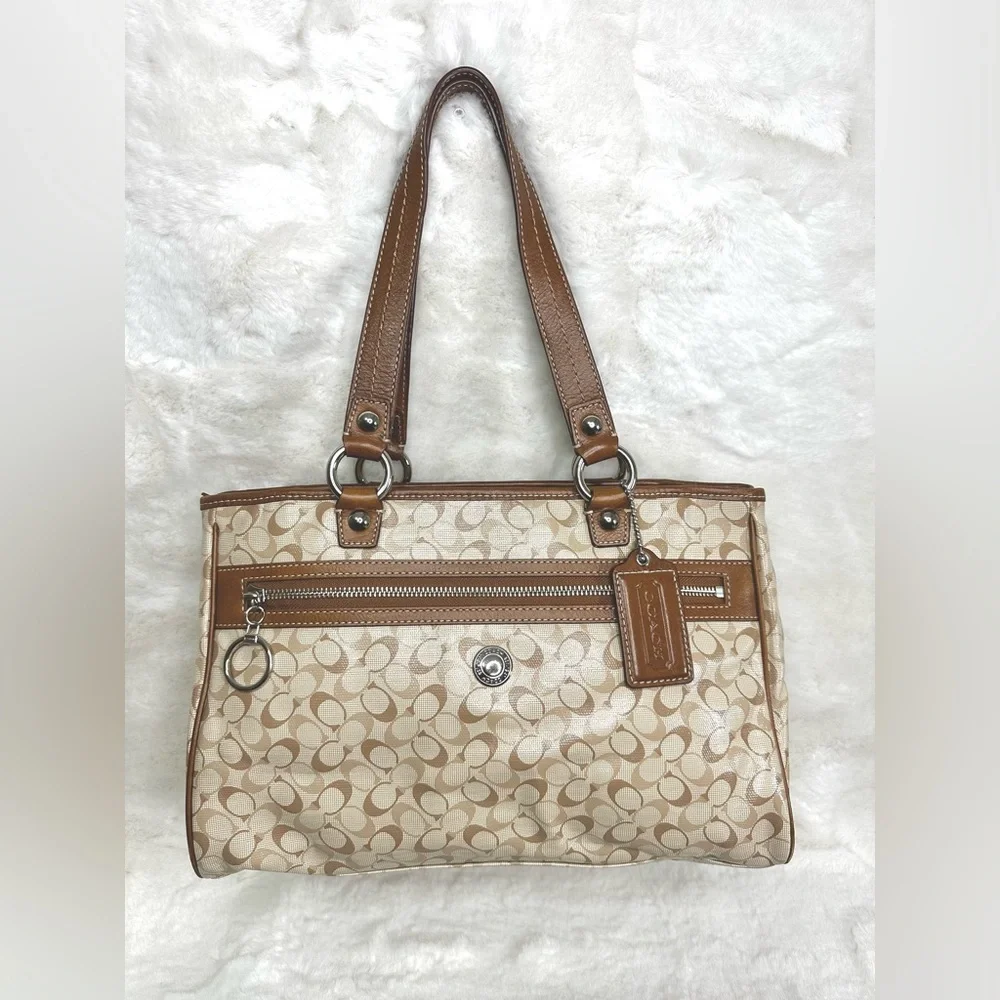 Vintage 90’s Coach Chelsea Signature Coated Canvas Tote Bag Quiet Luxury
